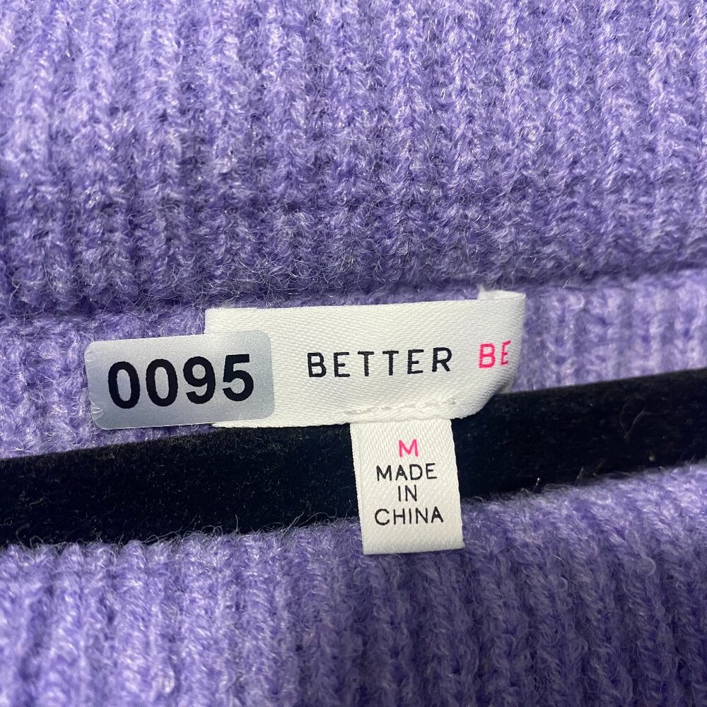 Womens Cowl-Neck Tunic Sweater Light Purple Size M - Picture 2 of 3